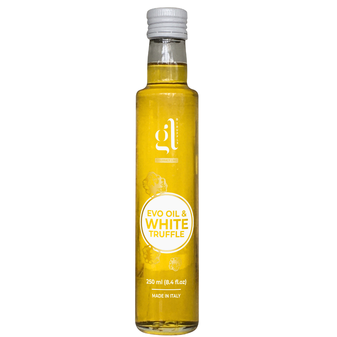 GL Truffle Gourmet, Extra Virgin Olive Oil & Black Truffle with truffle slices (8.5 FL Oz) 250 ml