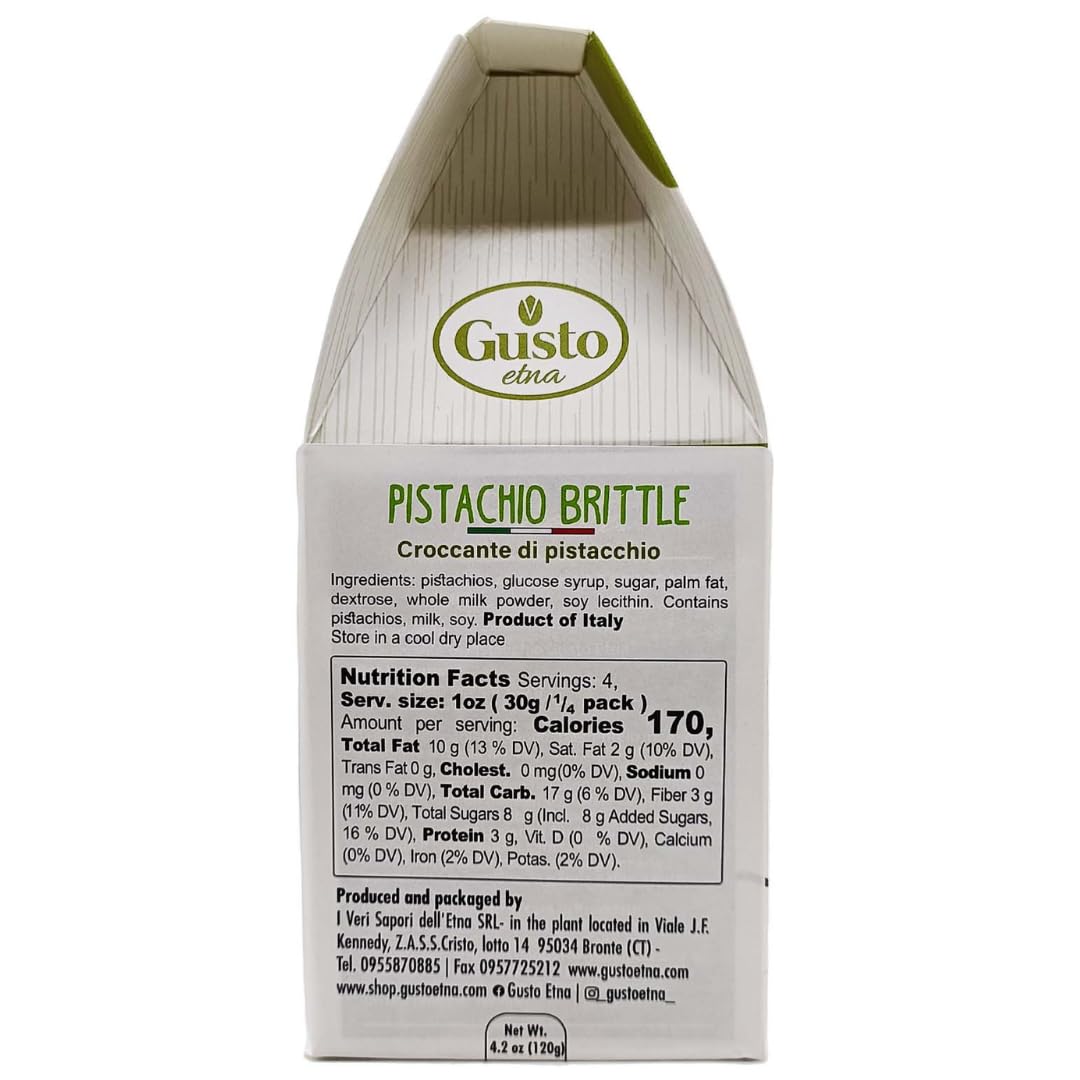 Gusto Etna, Pistachio Brittle, 6.7oz (190g)