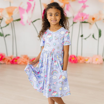 Galactic Unicorns S/S Pocket Twirl Dress