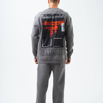Gangster Oversized Sweatshirt: Urban Streetwear & Graphic Design