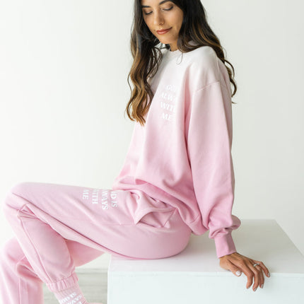 God Is Always With Me Pink Unisex Sweatpant