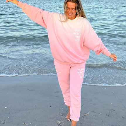 God Is Always With Me Pink Unisex Sweatpant