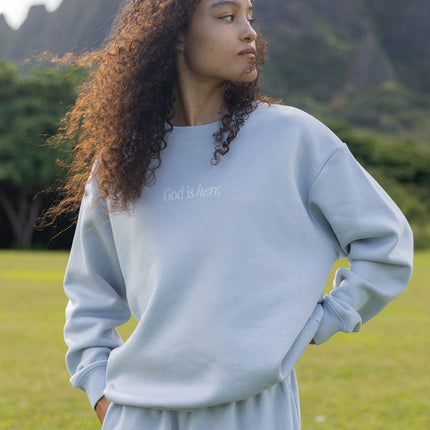 God Is Here Unisex Crewneck