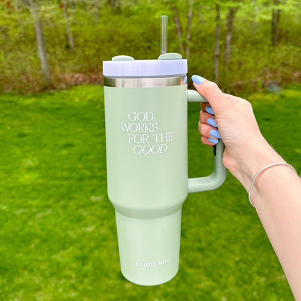 God Works for the Good 40 oz Tumbler