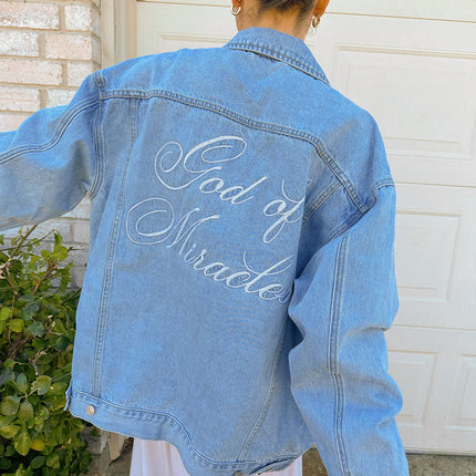 God of Miracles Denim Jacket