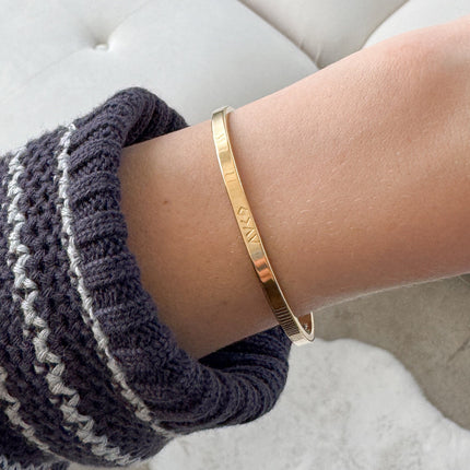 Gold Highs and Lows Cuff Bracelet