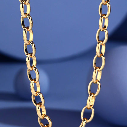 18K Gold Plated Oval Chain Necklace