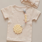 Buttercream / Teether & Pacifier Clip Set