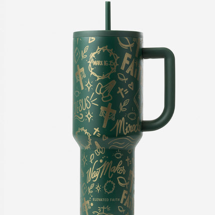 Green Allover Print 40 oz Ascend Tumbler