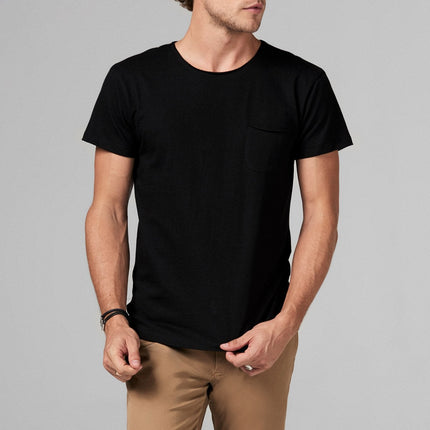 Men's Heavy Cotton Pocket Sailor Crew Neck Tee
