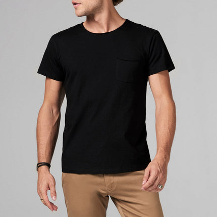 Men's Heavy Cotton Pocket Sailor Crew Neck Tee