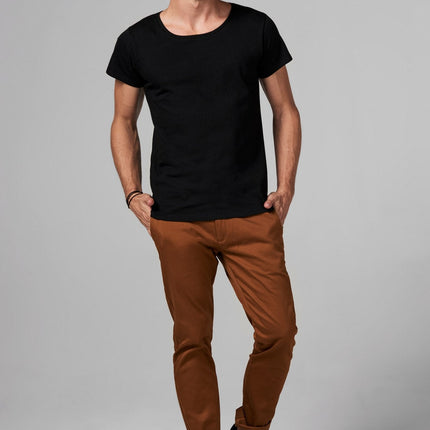 Men's Heavy Cotton Wide Neck Tee