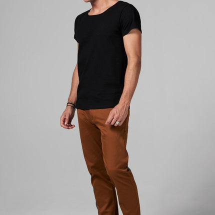 Men's Heavy Cotton Wide Neck Tee