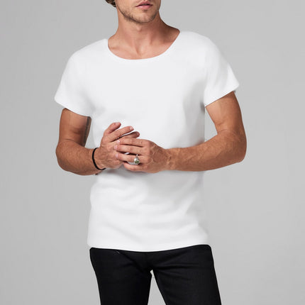 Men's Heavy Cotton Wide Neck Tee