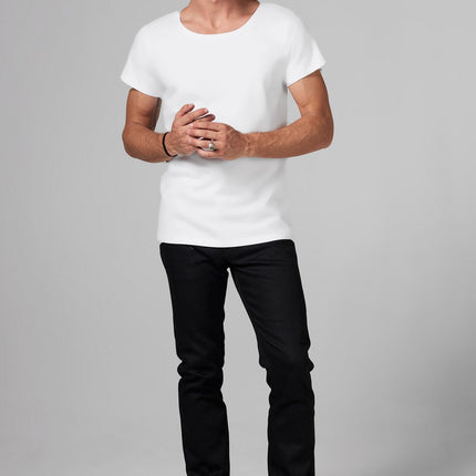 Men's Heavy Cotton Wide Neck Tee
