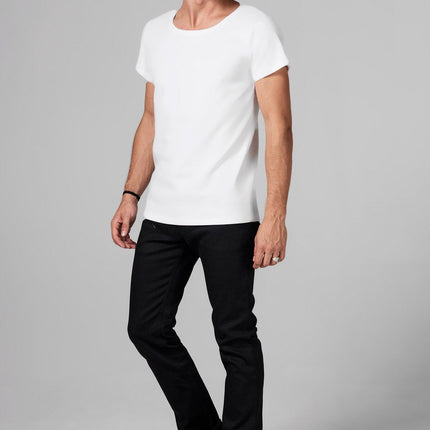 Men's Heavy Cotton Wide Neck Tee