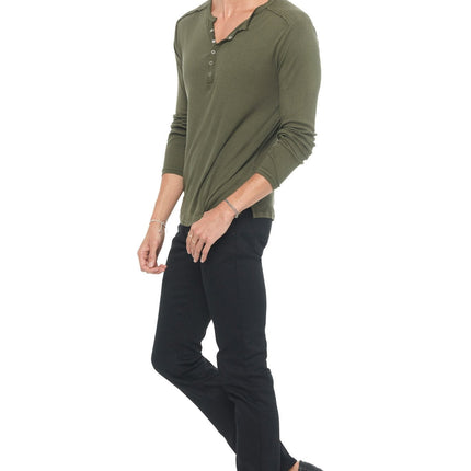 Men's Long Sleeve Henley