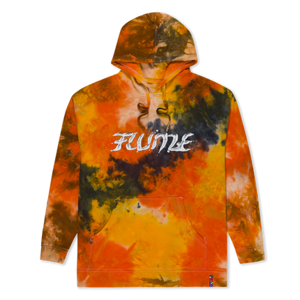 HORIZONTAL LIQUID HOODIE (ORANGE TIE DYE)