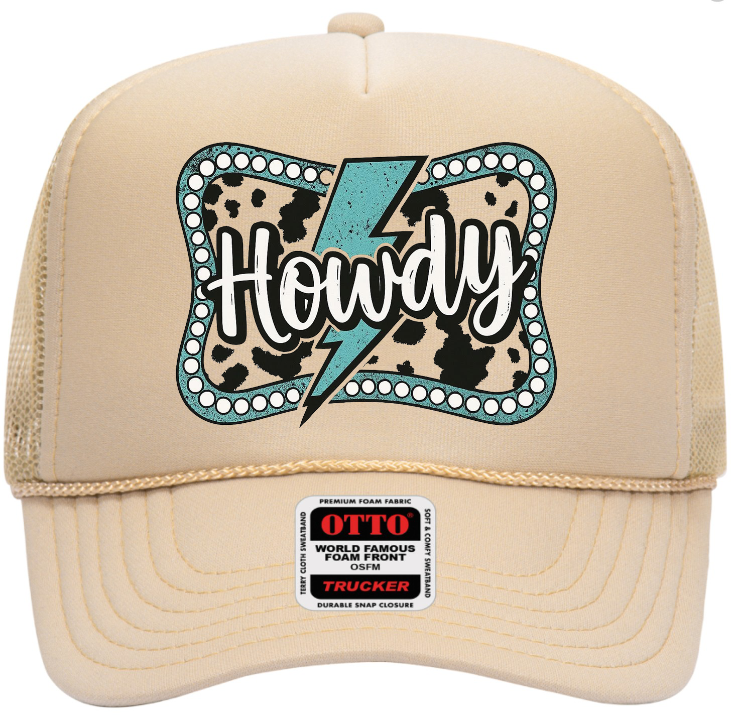 Howdy Lightning Adult Otto Foam Trucker Hat