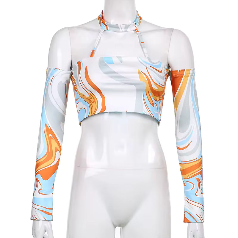 Contour Swirl Halter Top