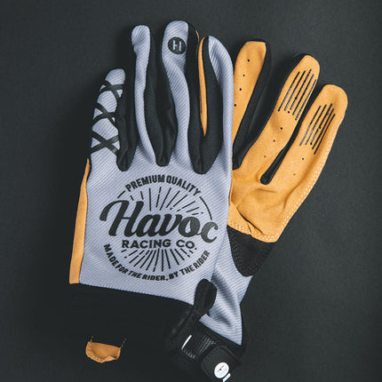 Gray and Black Gloves