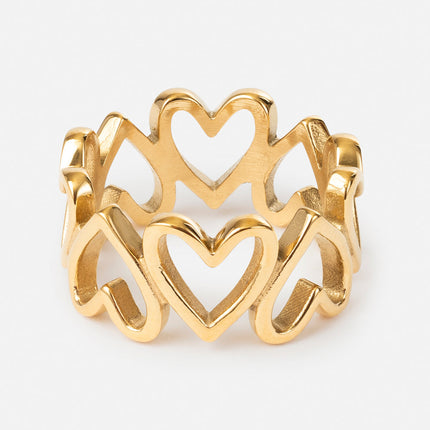 Heart Chain Ring