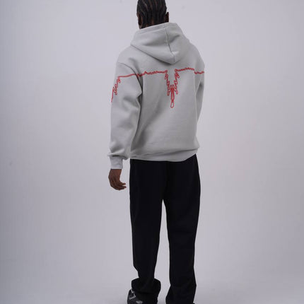 "Heartbeat" Embroidered Graphic Hoodie