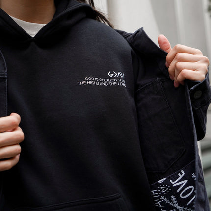 Highs and Lows Black Unisex Hoodie