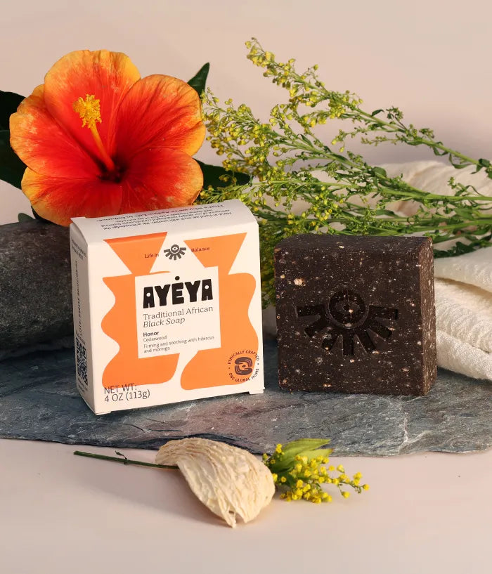 Traditional African Black Soap Bar<br>Honor