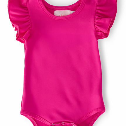 Hot Pink S/S Flutter Bodysuit