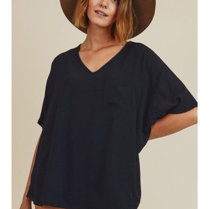 V Neck Basic - Black