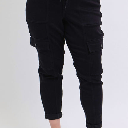Black Cargo Joggers Judy Blue