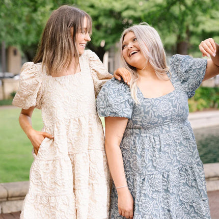 Floral Embroidered Dress, Linen