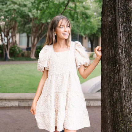 Floral Embroidered Dress, Linen