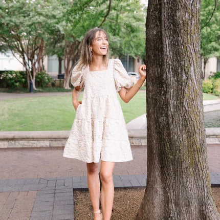 Floral Embroidered Dress, Linen