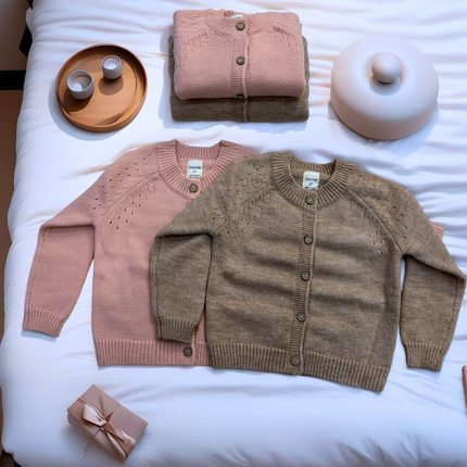 Premium Kids' Organic Cotton Cardigan | Made in Peru