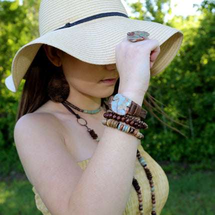 **Aqua Terra and Wood Bracelet 239B