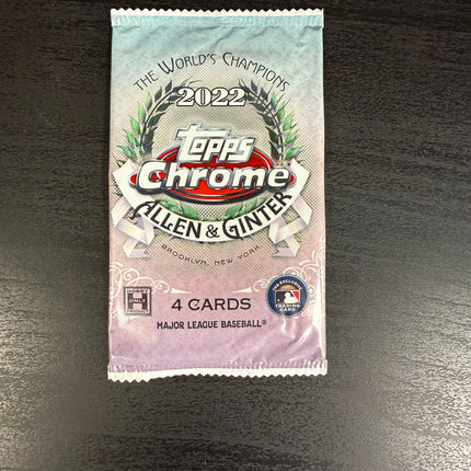 2022 Topps Allen & Ginter Chrome Baseball Hobby Box SINGLE PACK
