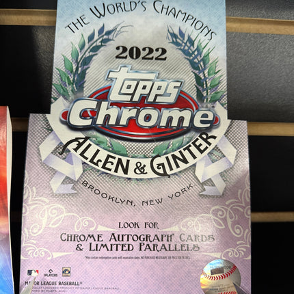 2022 Topps Allen & Ginter Chrome Baseball Hobby Box SINGLE PACK
