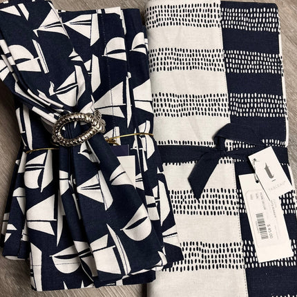 Navy & White Sailboat Napkins