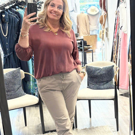 Rust Jersey Skirt