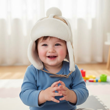 Kids Sherpa Aviator Winter Hat with Ear Flaps | Warm Fleece Pullover