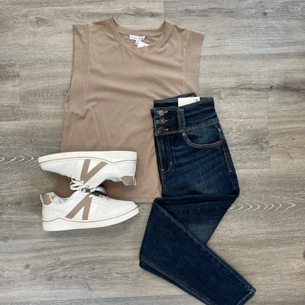 Neutral Sleeveless Top
