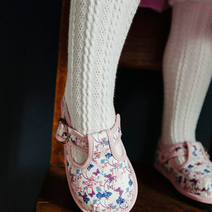 Kids Floral Mary Janes – Breathable Flower Pattern Toddler Dress Shoes