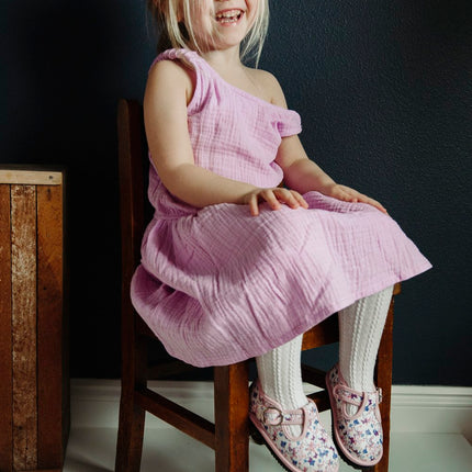 Kids Floral Mary Janes – Breathable Flower Pattern Toddler Dress Shoes