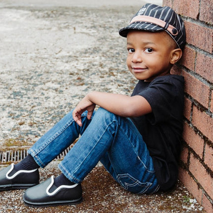Kids Black Slip-On Dress Shoes – Vegan Leather Toddler Formal Shoes