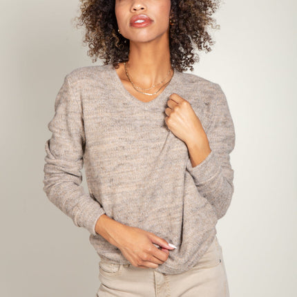 Danielle Soft Knit V-Neck Sweater