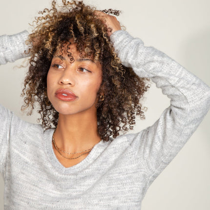 Danielle Soft Knit V-Neck Sweater