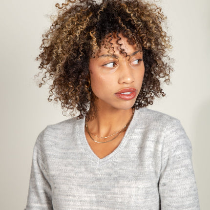 Danielle Soft Knit V-Neck Sweater