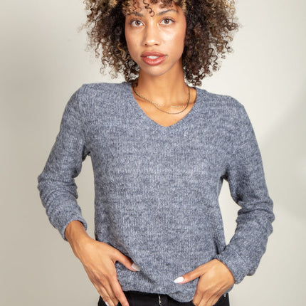 Danielle Soft Knit V-Neck Sweater